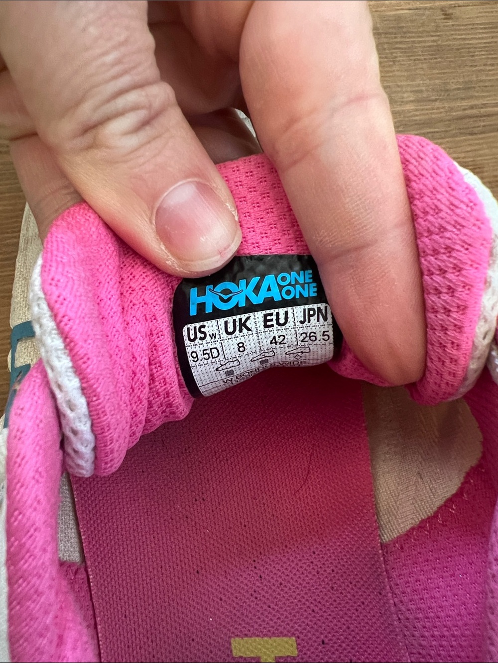 HOKA Bondi 9 Women’s Running Shoes White Pink Blue Yellow Max Cushion Sneakers - Picture 6 of 7